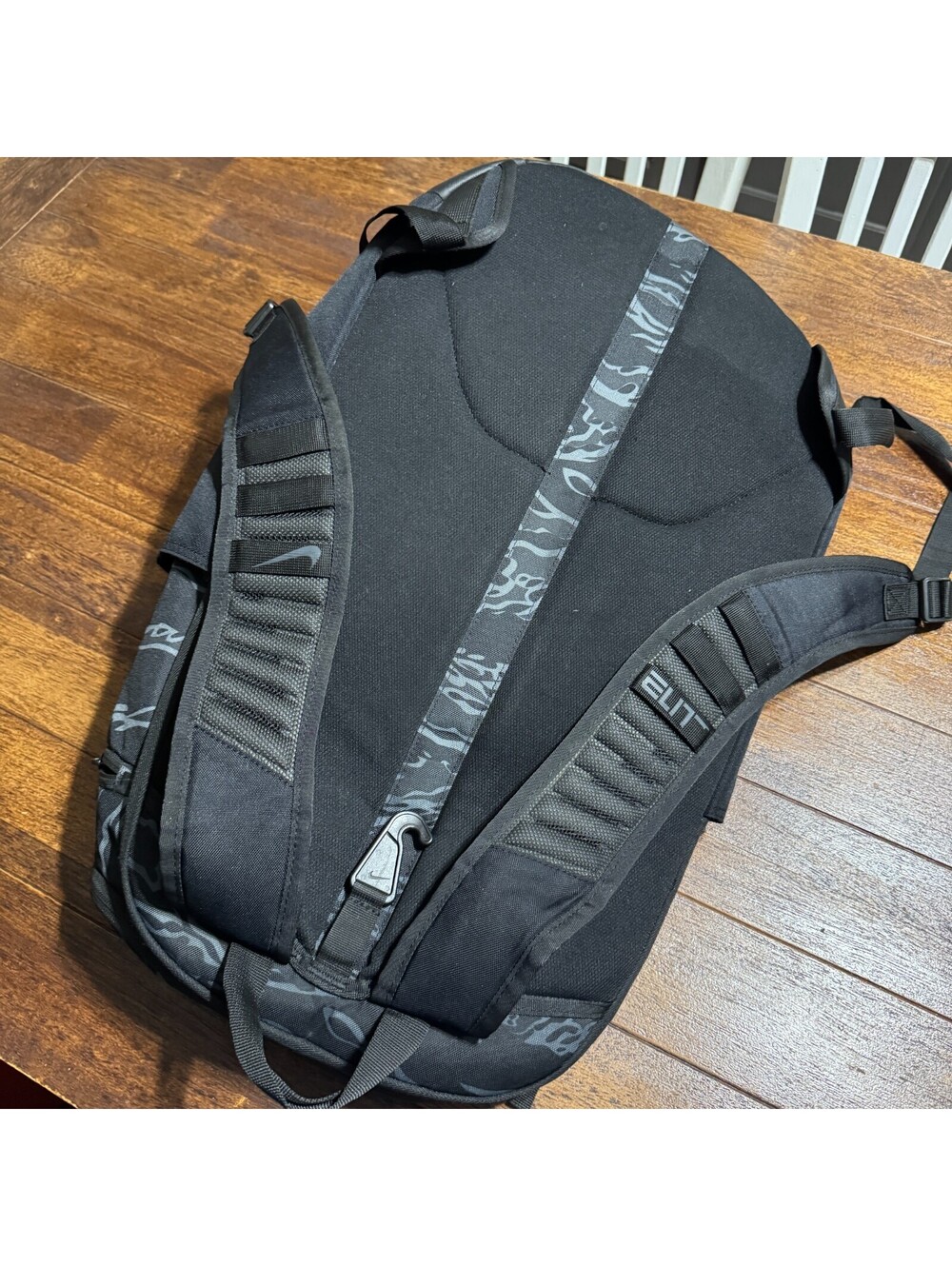Nike Hoops Elite Pro 38L Basketball Backpack Tiger Camo Black Grey BA5555-011 - Picture 11 of 14